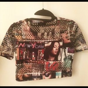 Graphic crop top